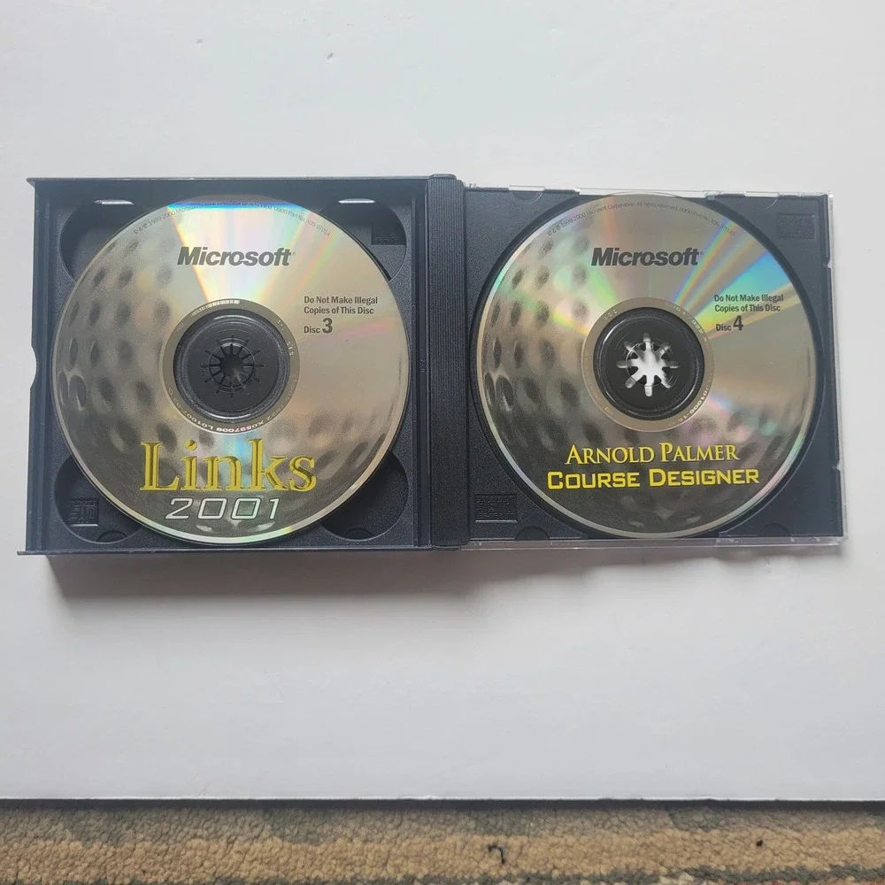 Microsoft Links 2001 PC Golf Sim Arnold Palme 4-Disc Game Manual